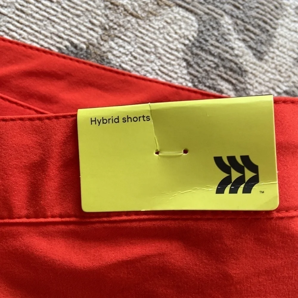 All in motion hybrid orange shorts nwt